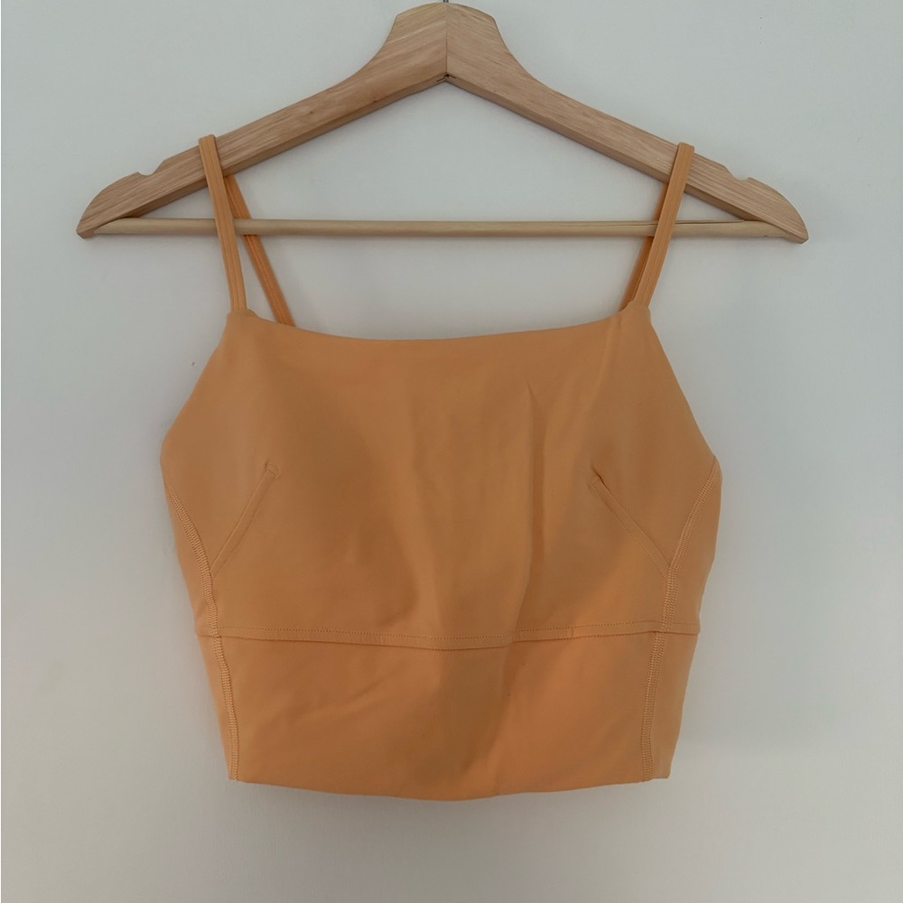 NWOT lululemon athletica wunder train strapped tank size 4 orange